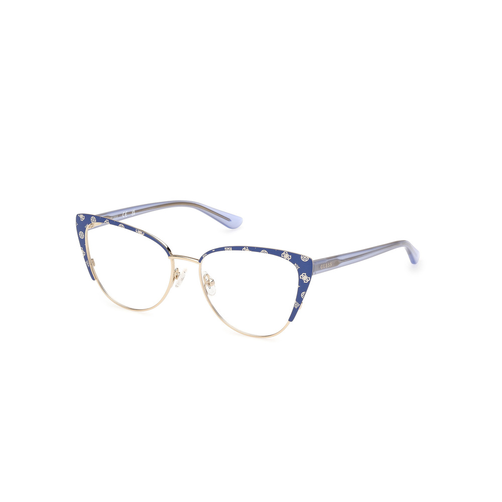 NWT Guess GU50121 Blue Gray 53mm Eyeglasses